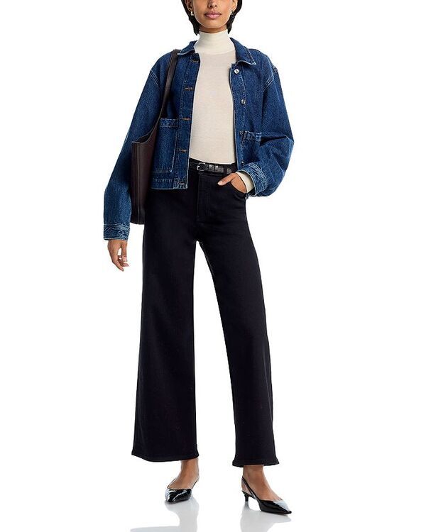 フレーム レディース ボトムス デニムパンツ ジーンズ FRAME Le Slim Palazzo High Rise Jeans Black ブラック