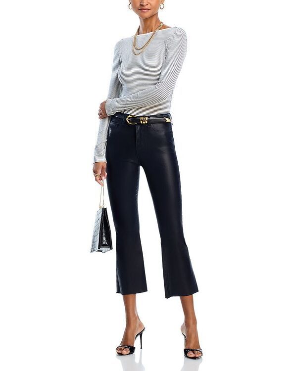 ラジャンス レディース ボトムス デニムパンツ コート ジーンズ LAGENCE Kendra High Rise Crop Flare Jeans in Metro Coated Metro Coated