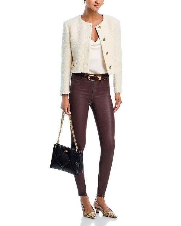 ラジャンス レディース ボトムス デニムパンツ コート ジーンズ LAGENCE Marguerite High Rise Coated Skinny Jeans in Chocolate Chocolate チョコレート