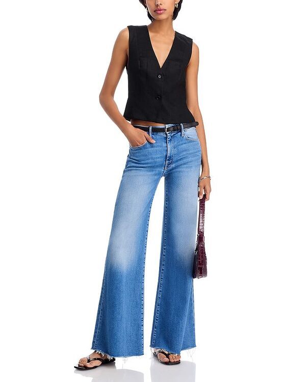 マザー レディース ボトムス デニムパンツ ワイドレッグ ジーンズ MOTHER The Roller High Rise Wide Leg Jeans in Riding the Cliffside Fan Favorite マザー レディース ボトムス デニムパンツ ワイドレッグ ジーンズ MOTHER The Roller High Rise Wide Leg Jeans in Riding the Cliffside Fan Favorite
