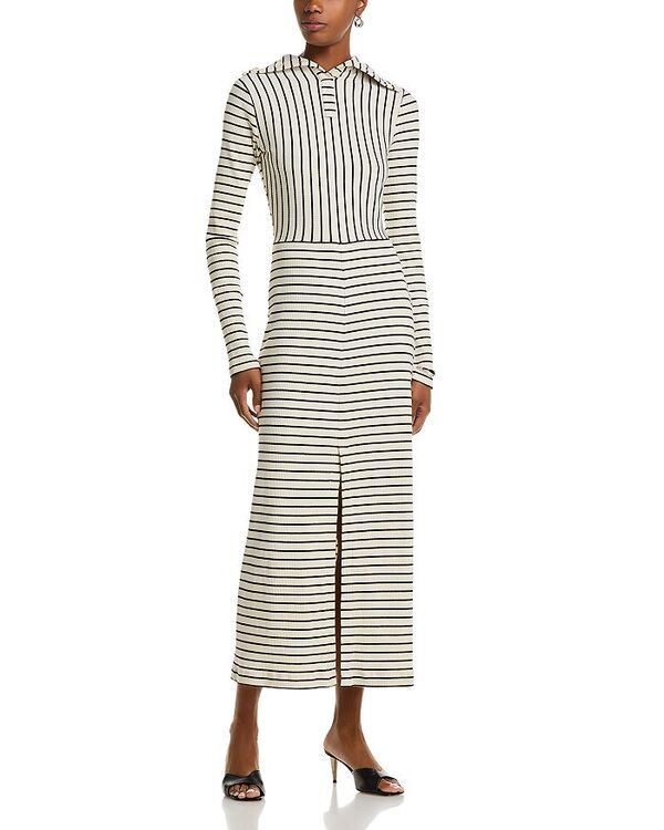 プロエンザ スクーラー レディース トップス ワンピース Proenza Schouler White Label Frances Striped Rib Dress Ecrublack エクリュ