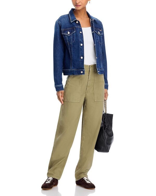 マザー レディース ボトムス デニムパンツ ジーンズ MOTHER The Fangirl Fatigue Flood Jeans in Sir Yes Sir Dried Herb Sir Yes Sir Dried Herb