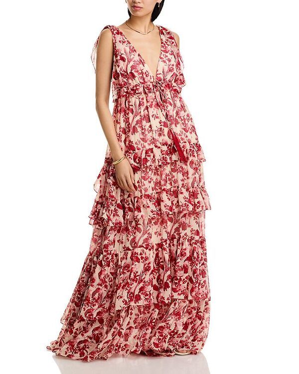 サンク セプト レディース トップス ワンピース フラワー柄 フラワー Cinq Sept Floral Ribbons Omelia Gown Cherry Rose Multi マルチカラー