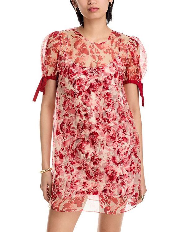 サンク セプト レディース トップス ワンピース フラワー柄 シルク フラワー Cinq Sept Floral Ribbons Junette Silk Dress Cherry Rose Multi マルチカラー
