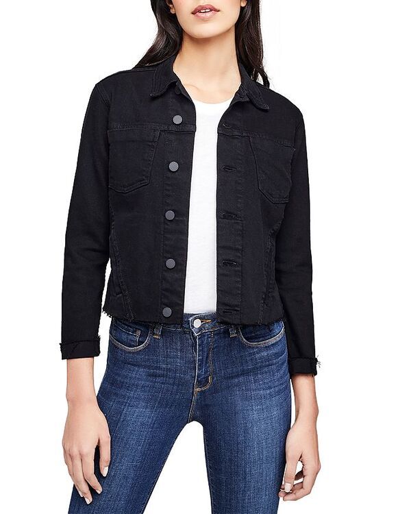 ラジャンス レディース アウター ジャケット・ブルゾン デニム ジャケット LAGENCE Janelle SlimFit Raw Denim Jacket Saturated Black ブラック