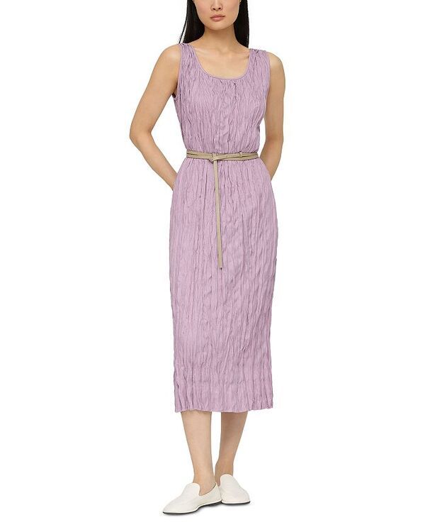 ラファイエットワンフォーエイト レディース トップス ワンピース ミディワンピース プリーツ ミディ Lafayette 148 New York Scoop Neck Pleated Midi Dress Lavender ラベンダー