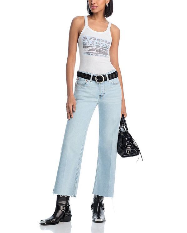 リダン レディース ボトムス デニムパンツ ワイドレッグ アンクル ジーンズ REDONE Mid Rise Wide Leg Ankle Jeans in Ola Indigo Ola Indigo インディゴ リダン レディース ボトムス デニムパンツ ワイドレッグ アンクル ジーンズ REDONE Mid Rise Wide Leg Ankle Jeans in Ola Indigo Ola Indigo インディゴ