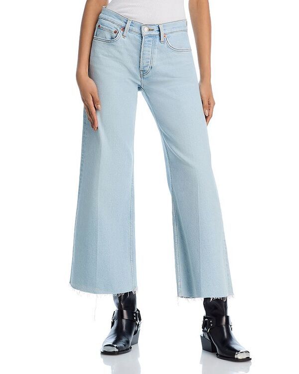リダン レディース ボトムス デニムパンツ ワイドレッグ アンクル ジーンズ REDONE Mid Rise Wide Leg Ankle Jeans in Ola Indigo Ola Indigo インディゴ
