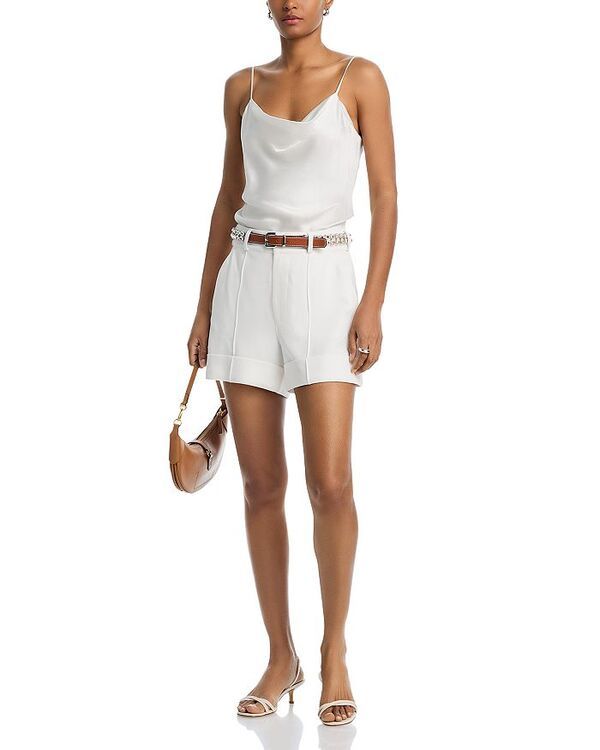 サンク セプト レディース ボトムス ハーフパンツ・ショーツ ショートパンツ Cinq Sept Rhinestone Belt Ester Shorts Ivory アイボリー