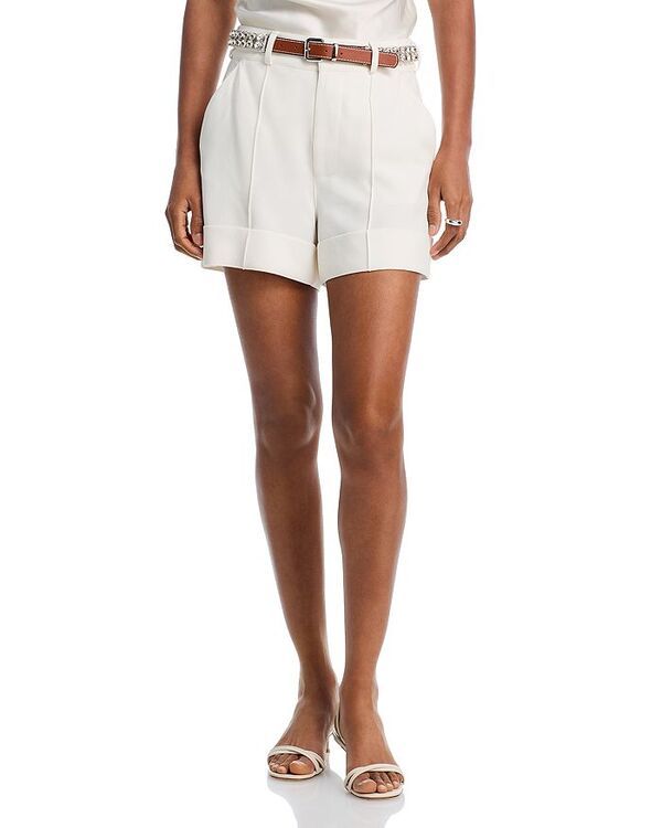 サンク セプト レディース ボトムス ハーフパンツ・ショーツ ショートパンツ Cinq Sept Rhinestone Belt Ester Shorts Ivory アイボリー
