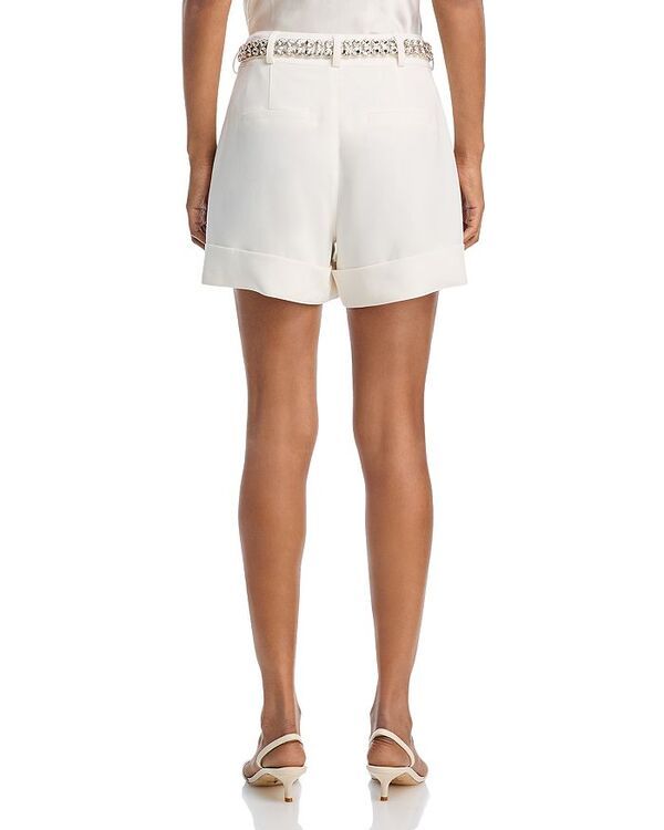 サンク セプト レディース ボトムス ハーフパンツ・ショーツ ショートパンツ Cinq Sept Rhinestone Belt Ester Shorts Ivory アイボリー