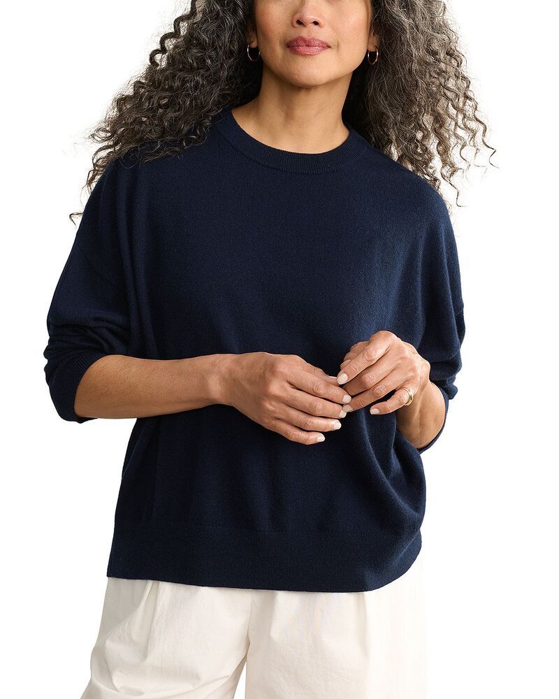 ジェニーケイン レディース アウター ニット・セーター クルーネック Jenni Kayne Cashmere Crewneck Sweater Dark Navy ネイビー