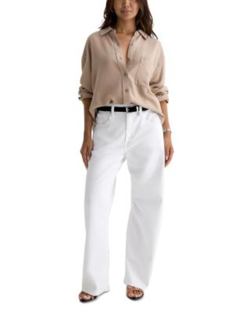 エージー レディース ボトムス デニムパンツ ジーンズ AG Hattie Crop High Rise Barreleg Jeans in Gallery White ホワイト エージー レディース ボトムス デニムパンツ ジーンズ AG Hattie Crop High Rise Barreleg Jeans in Gallery White ホワイト