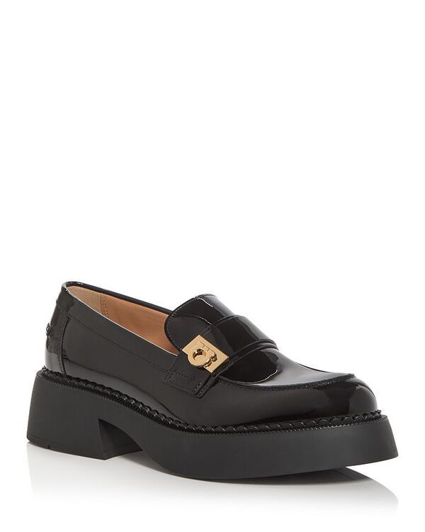 フェラガモ レディース シューズ スリッポン・ローファー ミニ ローファー FERRAGAMO Womens Caminia Gancini Chunky Loafers Nero
