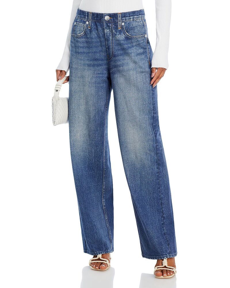 ラグアンドボーン レディース ボトムス デニムパンツ ワイドレッグ パイル コットン ジーンズ rag bone Miramar High Rise Wide Leg Cotton Terry Sweatpant Jeans Lenox