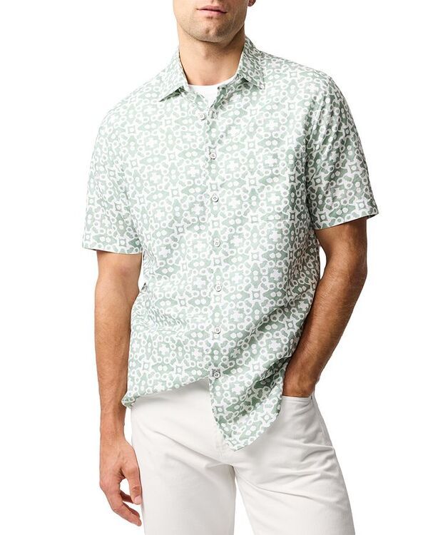 ロッドアンドグン メンズ トップス シャツ レギュラーフィット リネン Rodd Gunn Palliser Bay Regular Fit Short Sleeve Linen Shirt Sage セージ