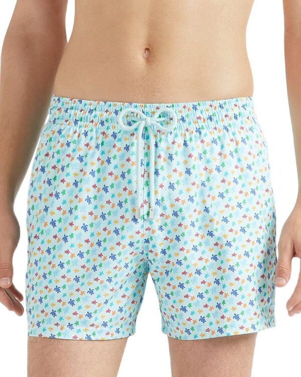 ヴィルブレクイン メンズ 水着 ハーフパンツ・ショーツ プリント Vilebrequin Moorise Printed 45 Swim Trunks Turquoise ターコイズ
