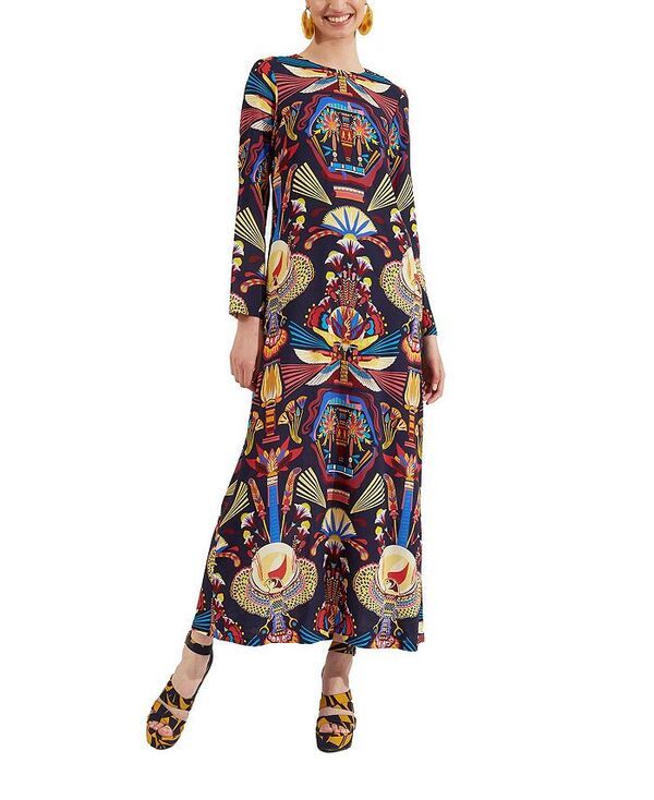 ラ・ダブル・ジェイ レディース トップス ワンピース La DoubleJ Long Sleeve Swing Dress in Nephthys Nephthys Navy ネイビー