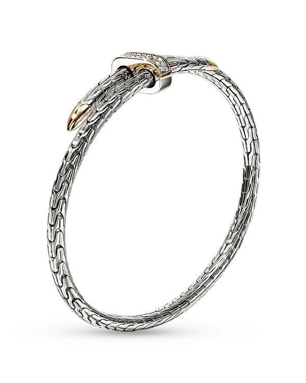 ジョン・ハーディー レディース アクセサリー ブレスレット・バングル・アンクレット JOHN HARDY 14K Yellow Gold Sterling Silver Spear Diamond Flex Bypass Cuff Bracelet Silve ジョン・ハーディー レディース アクセサリー ブレスレット・バングル・アンクレット JOHN HARDY 14K Yellow Gold Sterling Silver Spear Diamond Flex Bypass Cuff Bracelet Silve
