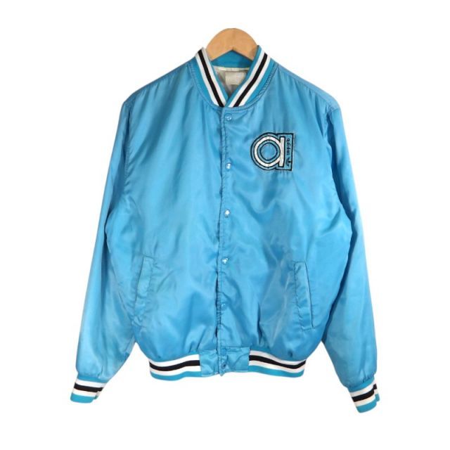 ADIDAS 80s SATIN BOMBER JACKET サイズ不明 台湾製 アディダス サテン ボンバー ジャケット アウター スタジャン 大名店