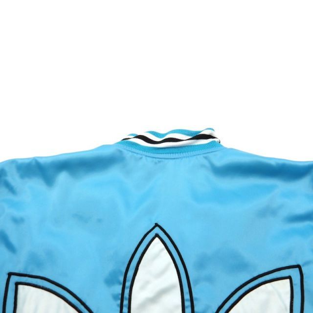 ADIDAS 80s SATIN BOMBER JACKET サイズ不明 台湾製 アディダス サテン ボンバー ジャケット アウター スタジャン 大名店 ADIDAS 80s SATIN BOMBER JACKET サイズ不明 台湾製 アディダス サテン ボンバー ジャケット アウター スタジャン 大名店