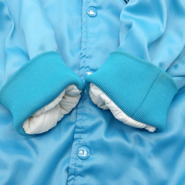ADIDAS 80s SATIN BOMBER JACKET サイズ不明 台湾製 アディダス サテン ボンバー ジャケット アウター スタジャン 大名店 ADIDAS 80s SATIN BOMBER JACKET サイズ不明 台湾製 アディダス サテン ボンバー ジャケット アウター スタジャン 大名店