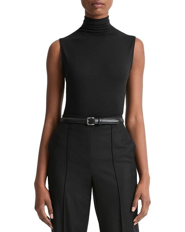 ヴィンス レディース トップス シャツ タートルネック ノースリーブ Vince Turtleneck Sleeveless Top Black ブラック