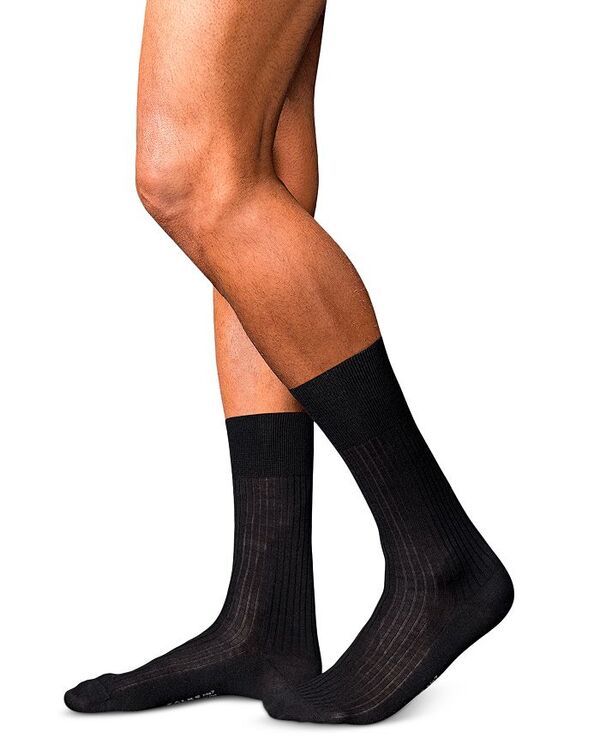 ファルケ メンズ トップス ワンピース ナイロン ウール Falke No 7 Merino Wool Nylon Dress Socks Black ブラック