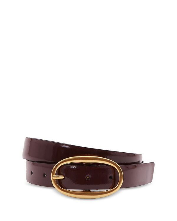 レイス レディース アクセサリー ベルト レザー REISS Womens Drew Oval Buckle Patent Leather Belt Oxblood オックスブラッド