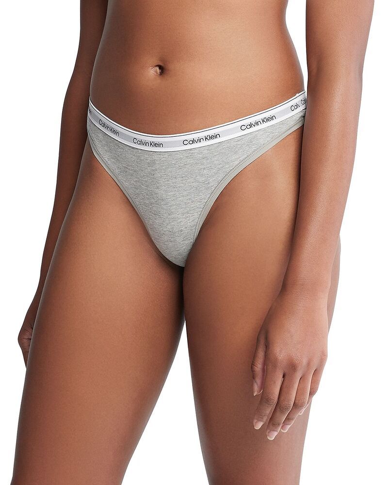 カルバンクライン レディース アンダーウェア パンツ ロゴ Calvin Klein Modern Logo Thongray Heather グレー 6,555円
