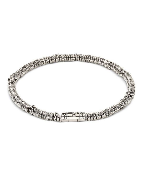 ジョン・ハーディー レディース アクセサリー ブレスレット・バングル・アンクレット JOHN HARDY Mens Sterling Silver Classic Chain Lapis Lazuli Bead Heishi Bracelet Silver シ