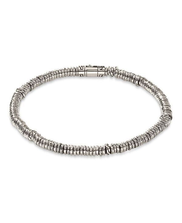 ジョン・ハーディー レディース アクセサリー ブレスレット・バングル・アンクレット JOHN HARDY Mens Sterling Silver Classic Chain Lapis Lazuli Bead Heishi Bracelet Silver シ