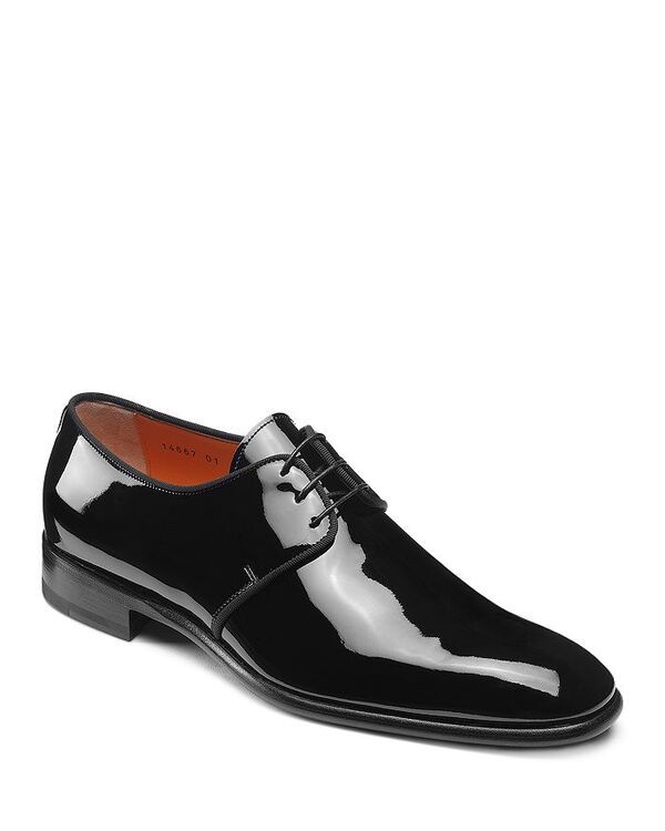 サントーニ メンズ トップス ワンピース レース Santoni Mens IsogramV201 Lace Up Formal Dress Shoes Black ブラック