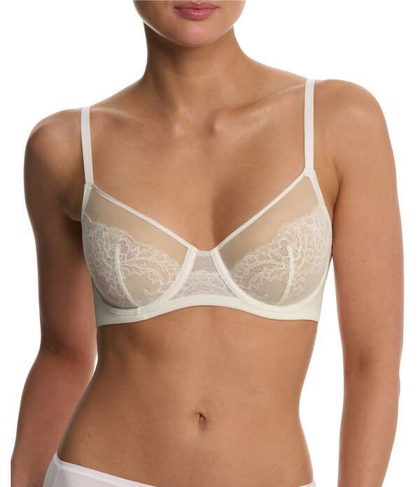 ナトリ レディース アンダーウェア ブラジャー レース Natori Radiance Lace Unlined Underwire Bra Warm White ホワイト