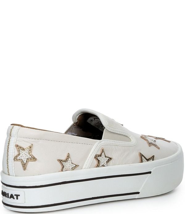 アリアト レディース ボトムス カジュアルパンツ プラットフォーム スニーカー レザー Ariat Womenskylar Star Leather Slip On Platform Sneakers Pearl White ホワイト アリアト レディース ボトムス カジュアルパンツ プラットフォーム スニーカー レザー Ariat Womenskylar Star Leather Slip On Platform Sneakers Pearl White ホワイト