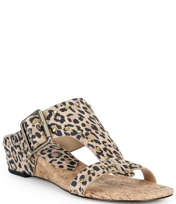 ドナルドプリネール レディース シューズ サンダル プリント スエード Donald Pliner Ofelia Studded Leopard Print Suede Wedge Slide Sandals Leopard アニマル