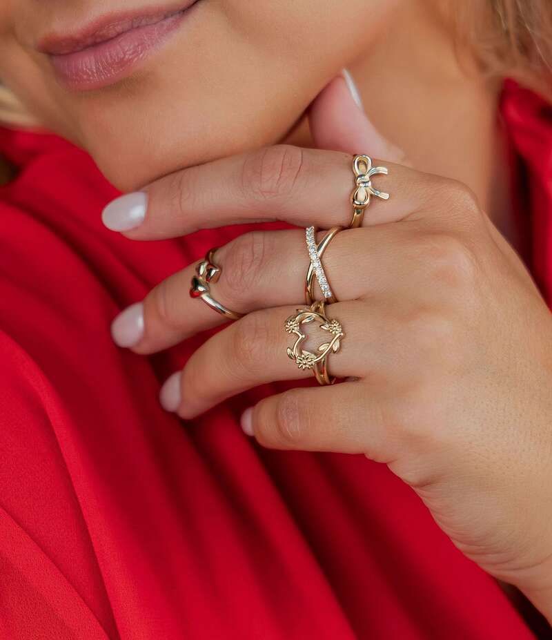 ジェームズ エイヴリー レディース アクセサリー 指輪 James Avery Diamond Pave Crossed Ring 14K Gold ゴールド