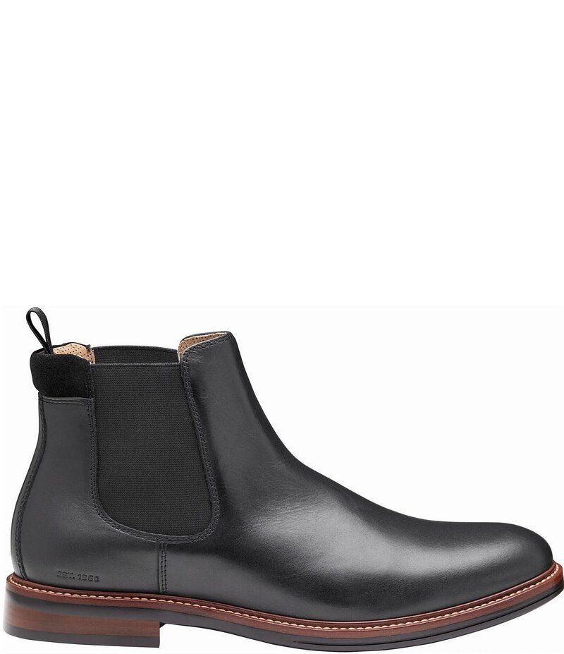 ジョンストンアンドマーフィー メンズ シューズ ブーツ・レインブーツ チェルシーブーツ チェルシー ブーツ レザー Johnston Murphy Mens XCDurham Waterproof Leather Chelsea Boots Black ブラッ