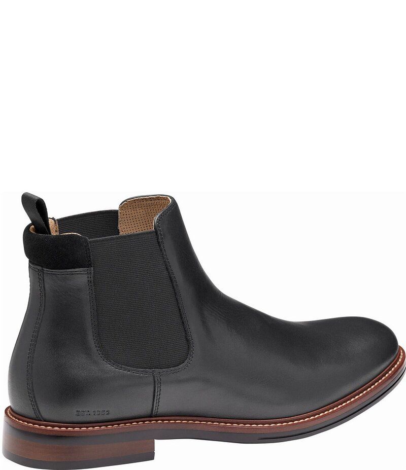 ジョンストンアンドマーフィー メンズ シューズ ブーツ・レインブーツ チェルシーブーツ チェルシー ブーツ レザー Johnston Murphy Mens XCDurham Waterproof Leather Chelsea Boots Black ブラッ