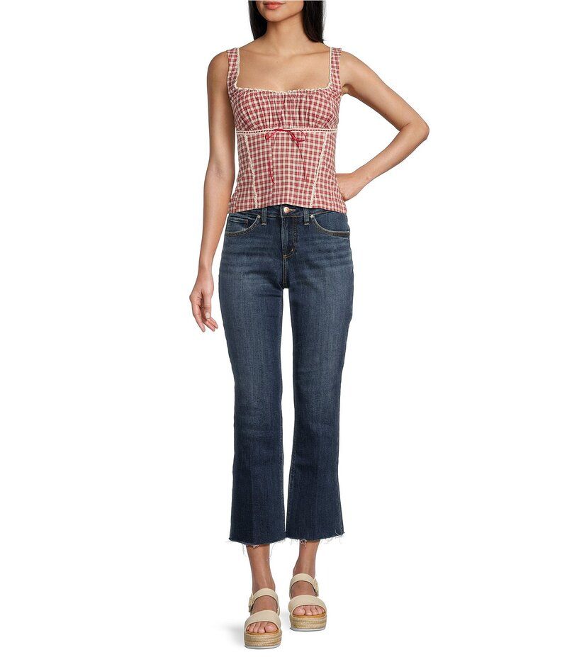 シルバー ジーンズ レディース ボトムス デニムパンツ フレア デニム Silver Jeans Co Suki Mid Rise Flare Leg Luxe Stretch Denim Jeans Indigo インディゴ