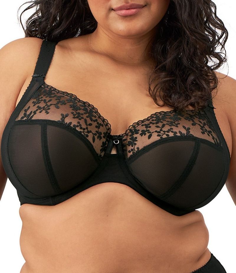 エロミ レディース アンダーウェア ブラジャー Elomi Zarla Cut Sewn Stretch Banded Back Smoothing Bra Black ブラック