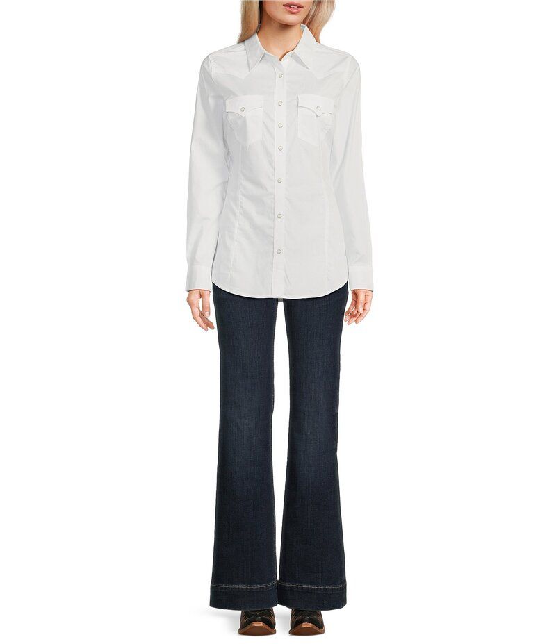 ラングラー レディース ボトムス デニムパンツ フレア ジーンズ WranglerR Mae Mid Rise Flare Leg Trouser Stretch Jeans Samantha