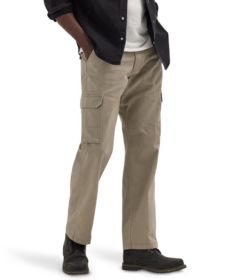 ラングラー メンズ ボトムス デニムパンツ リラックスフィット パンツ デニム Wrangler Relaxed Fit NonDenim Cargo Longs Pants Burlap デニム