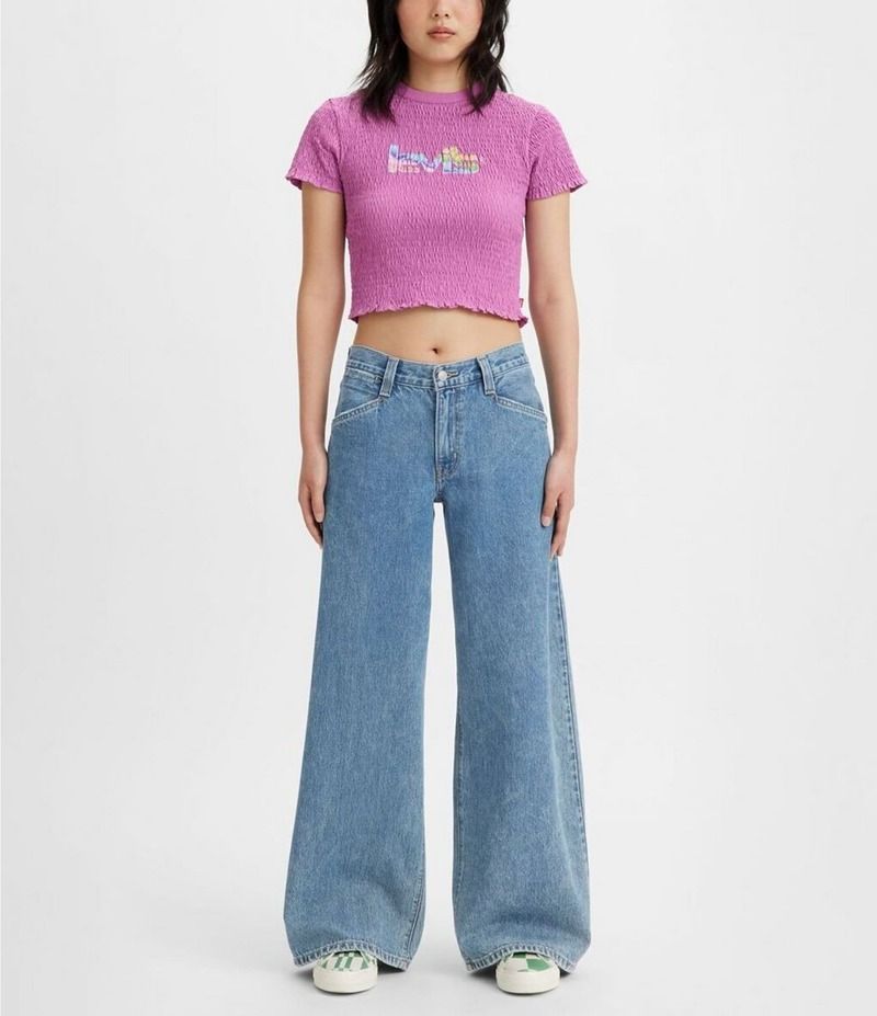 リーバイス レディース ボトムス デニムパンツ ワイドレッグ ジーンズ LevisR 94 Mid Rise Wide Leg Baggy Jeans Take Chances