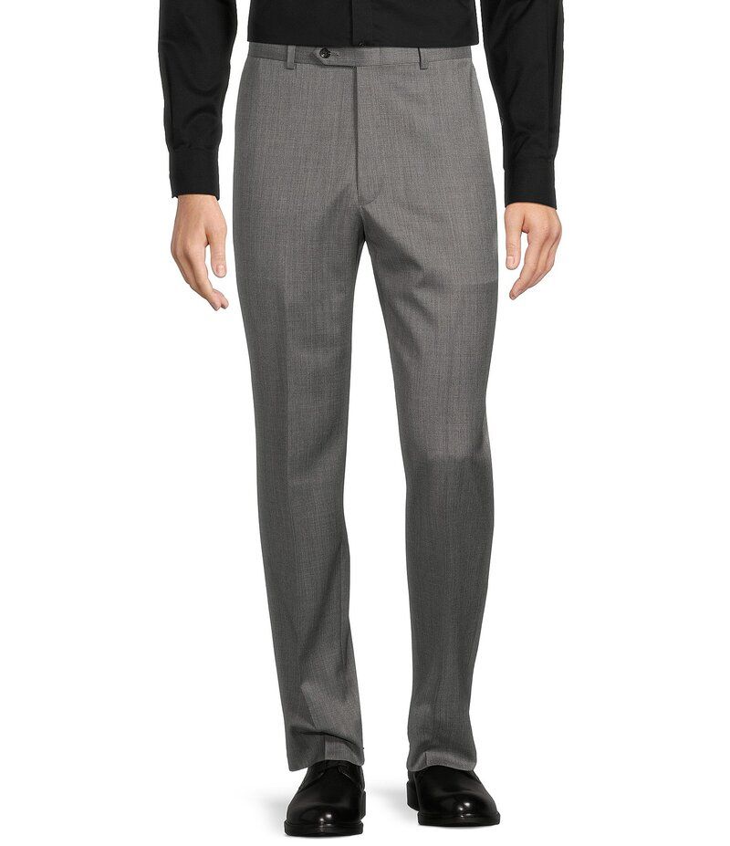 ハート シャフナー マルクス メンズ ボトムス カジュアルパンツ パンツ Hart Schaffner Marx New York Modern Fit Flat Front Solid Dress Pants Light Grey グレー