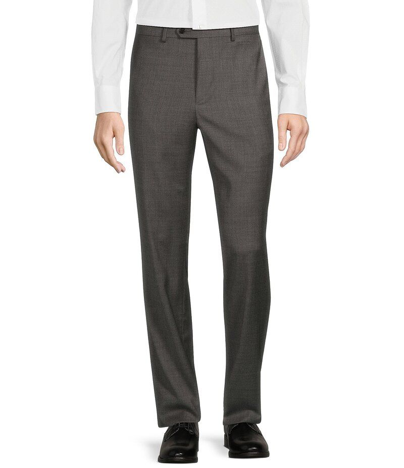 ヒッキーフリーマン メンズ ボトムス カジュアルパンツ パンツ Hickey Freeman Modern Fit FlatFront Solid Dress Pants Medium Grey グレー