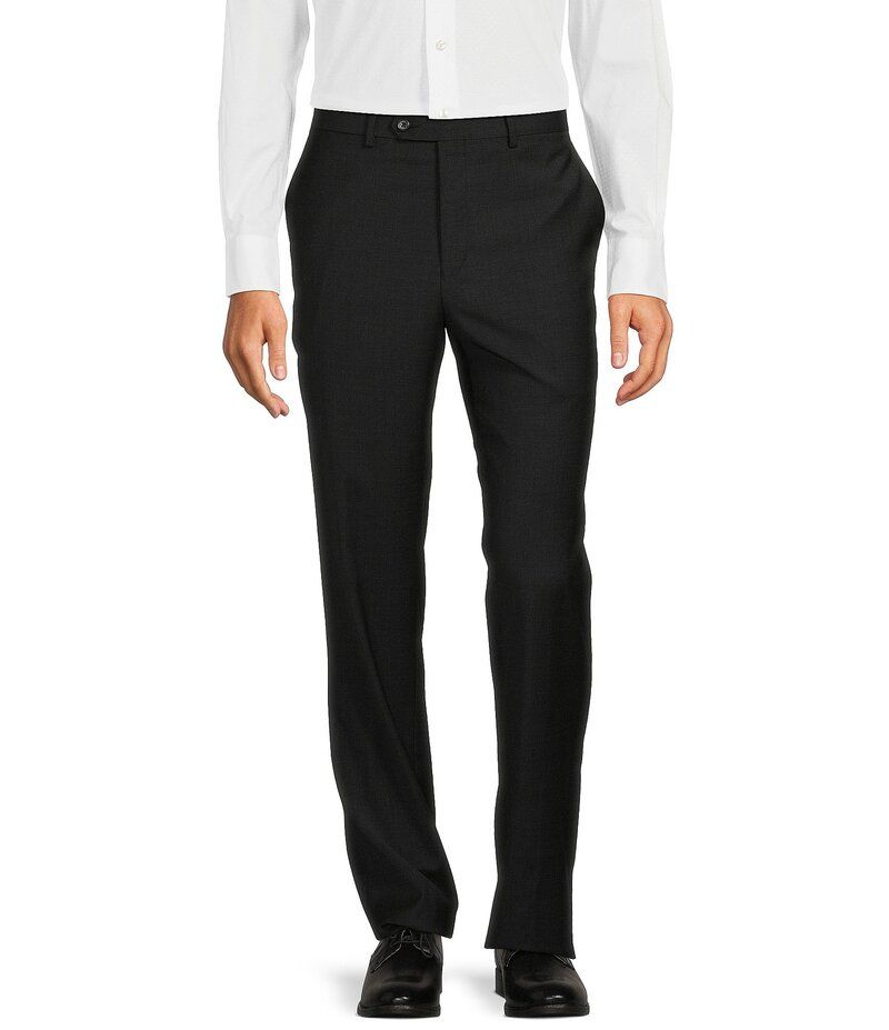ヒッキーフリーマン メンズ ボトムス カジュアルパンツ パンツ Hickey Freeman Modern Fit FlatFront Solid Dress Pants Charcoal チャコール