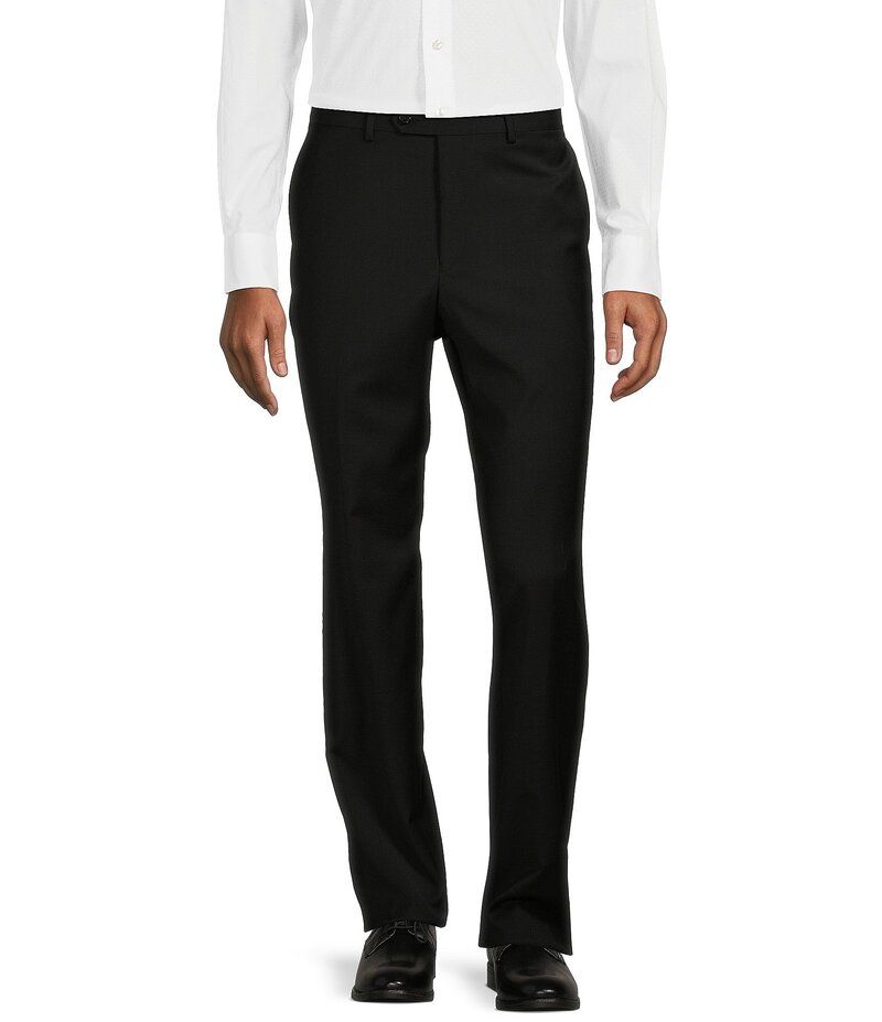 ヒッキーフリーマン メンズ ボトムス カジュアルパンツ パンツ Hickey Freeman Modern Fit FlatFront Solid Dress Pants Black ブラック