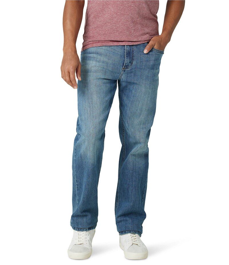 ラングラー メンズ ボトムス デニムパンツ レギュラーフィット ストレート デニム ジーンズ WranglerR Regular Fit Straight Leg Denim Jeans Steel Blue ブルー 10,836円