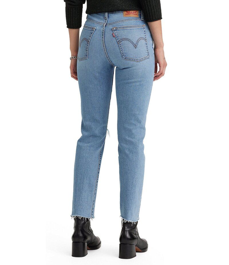 リーバイス レディース ボトムス デニムパンツ ストレート ジーンズ LevisR Wedgie High Rise Straight Leg Destructed Jeans Night Sight リーバイス レディース ボトムス デニムパンツ ストレート ジーンズ LevisR Wedgie High Rise Straight Leg Destructed Jeans Night Sight